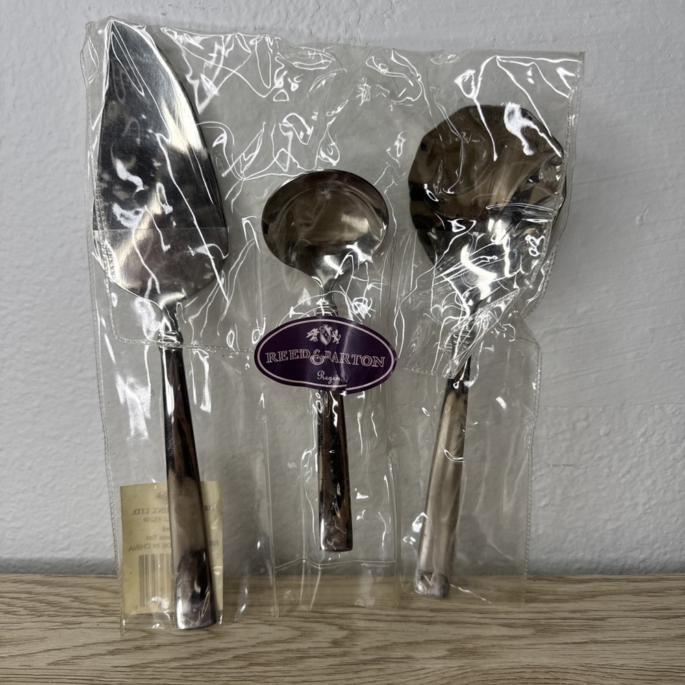 Reed & Barton REGENT Heritage Mint Serve‎ Silverware Stainless 18/10 Hostess Set